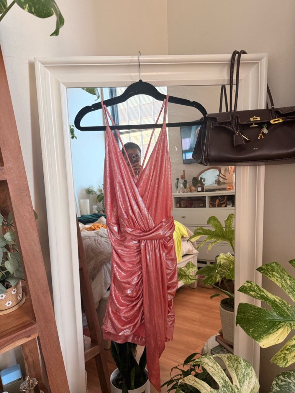 House of CB Shimmery Rose Pink Mini Dress
